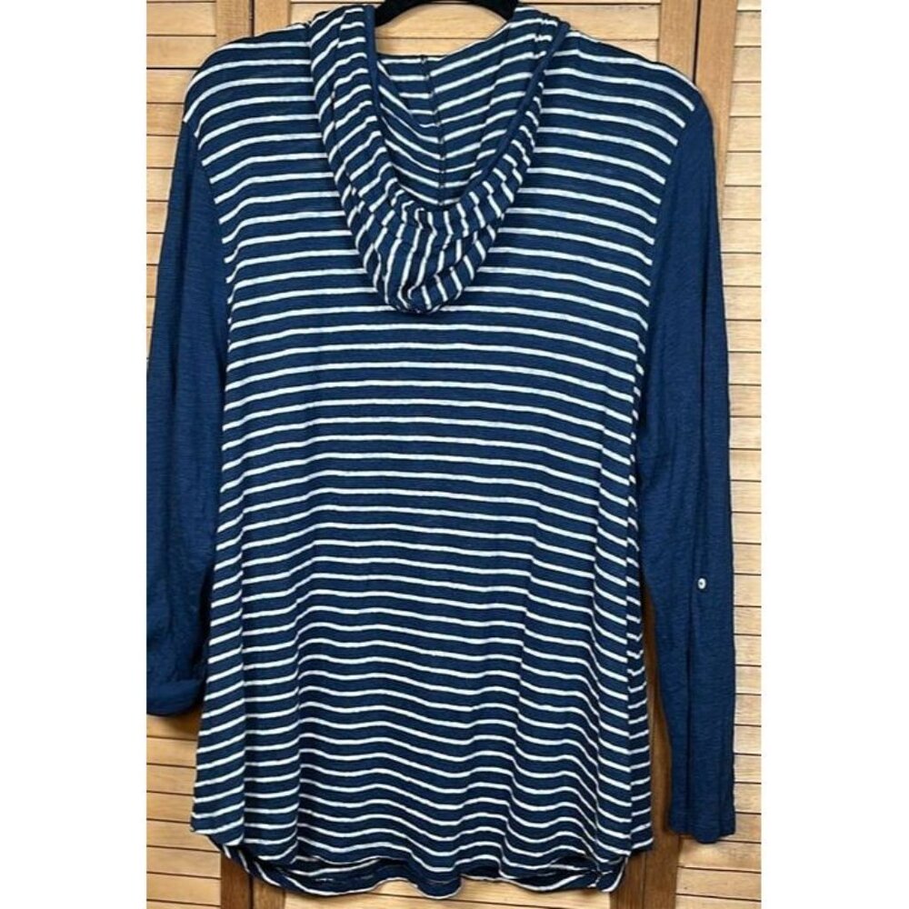 JJILL Long SLeeve Hooded/Stripped top. SZ XL/CHARITY SALE - Picture 10 of 10